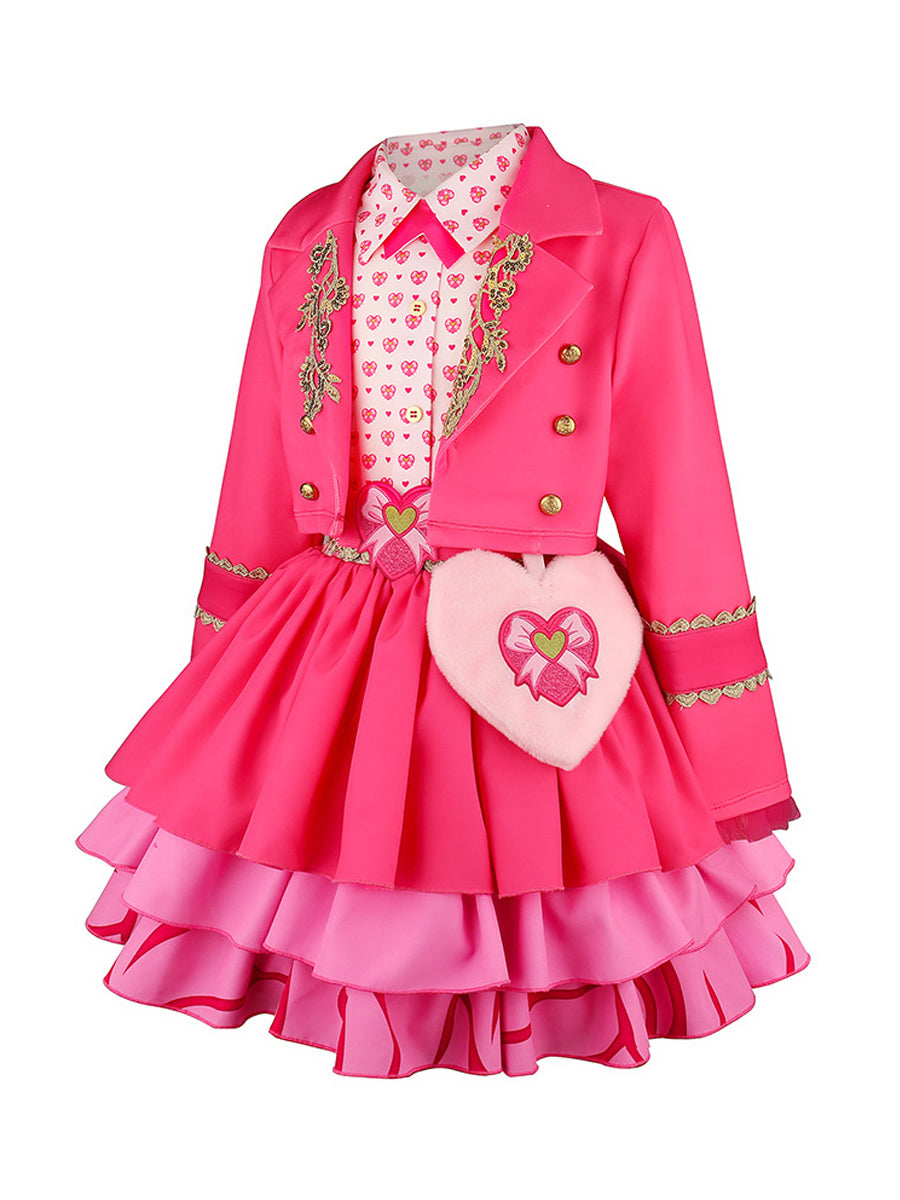 Girls Wonderland Princess Pink Cosplay Costume