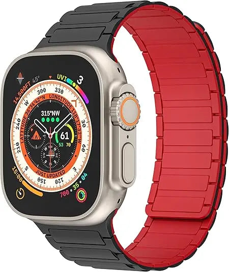 Silicone magnetic loop watch band