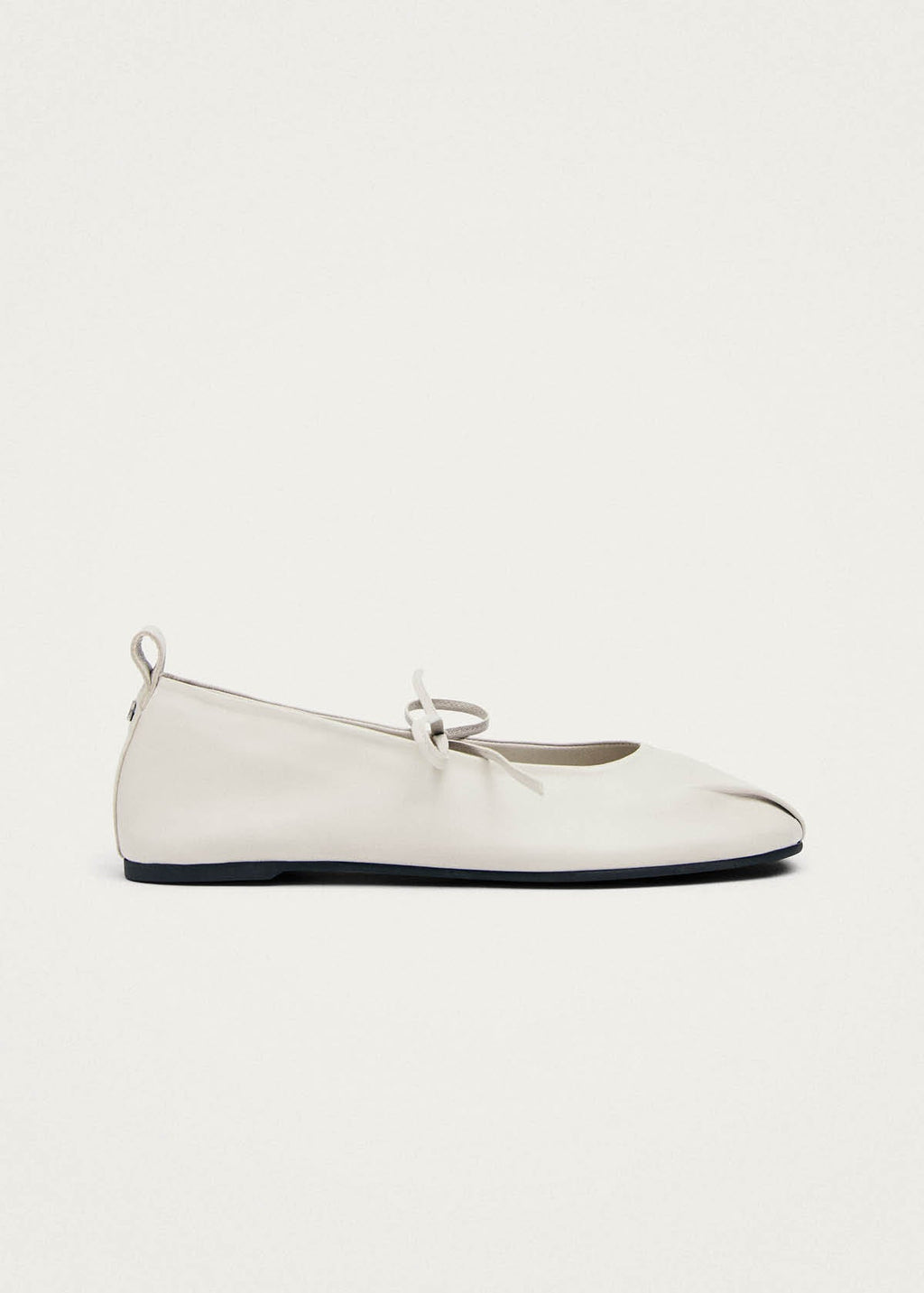 Elva Cream Leather Ballet Flats