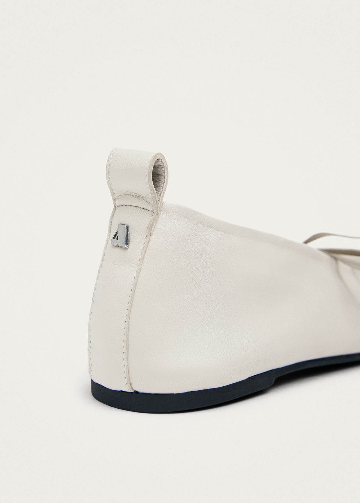 Elva Cream Leather Ballet Flats