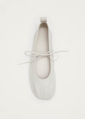 Elva Cream Leather Ballet Flats