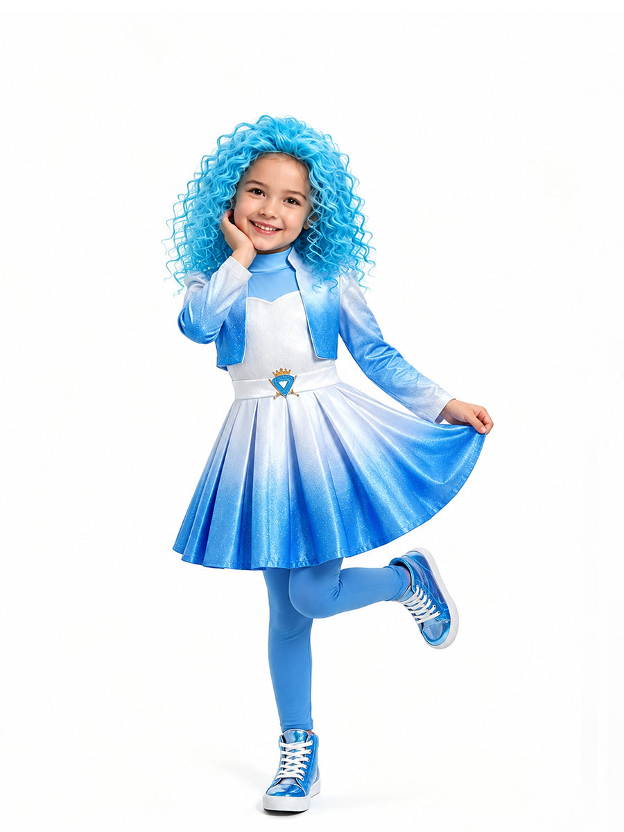 Girls Wonderland Princess Blue Cosplay Costume