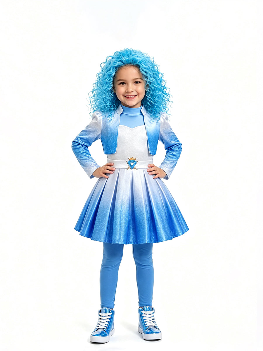 Girls Wonderland Princess Blue Cosplay Costume