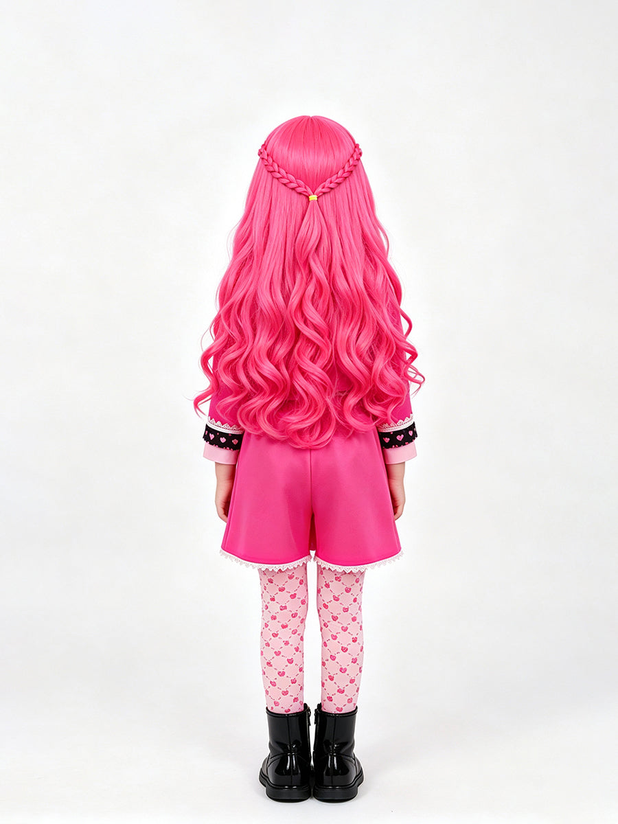 Girls Wonderland Princess Pink Cosplay Suit