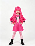 Girls Wonderland Princess Pink Cosplay Suit
