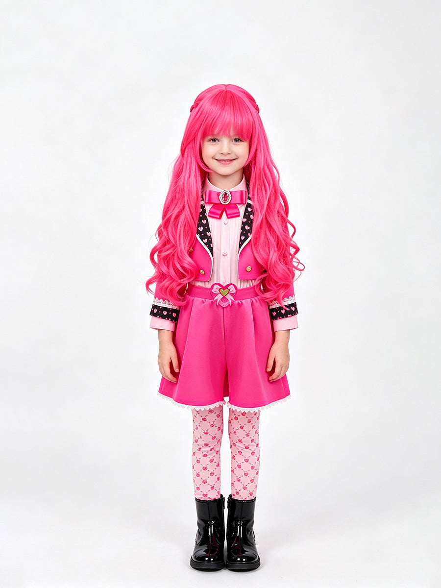 Girls Wonderland Princess Pink Cosplay Suit