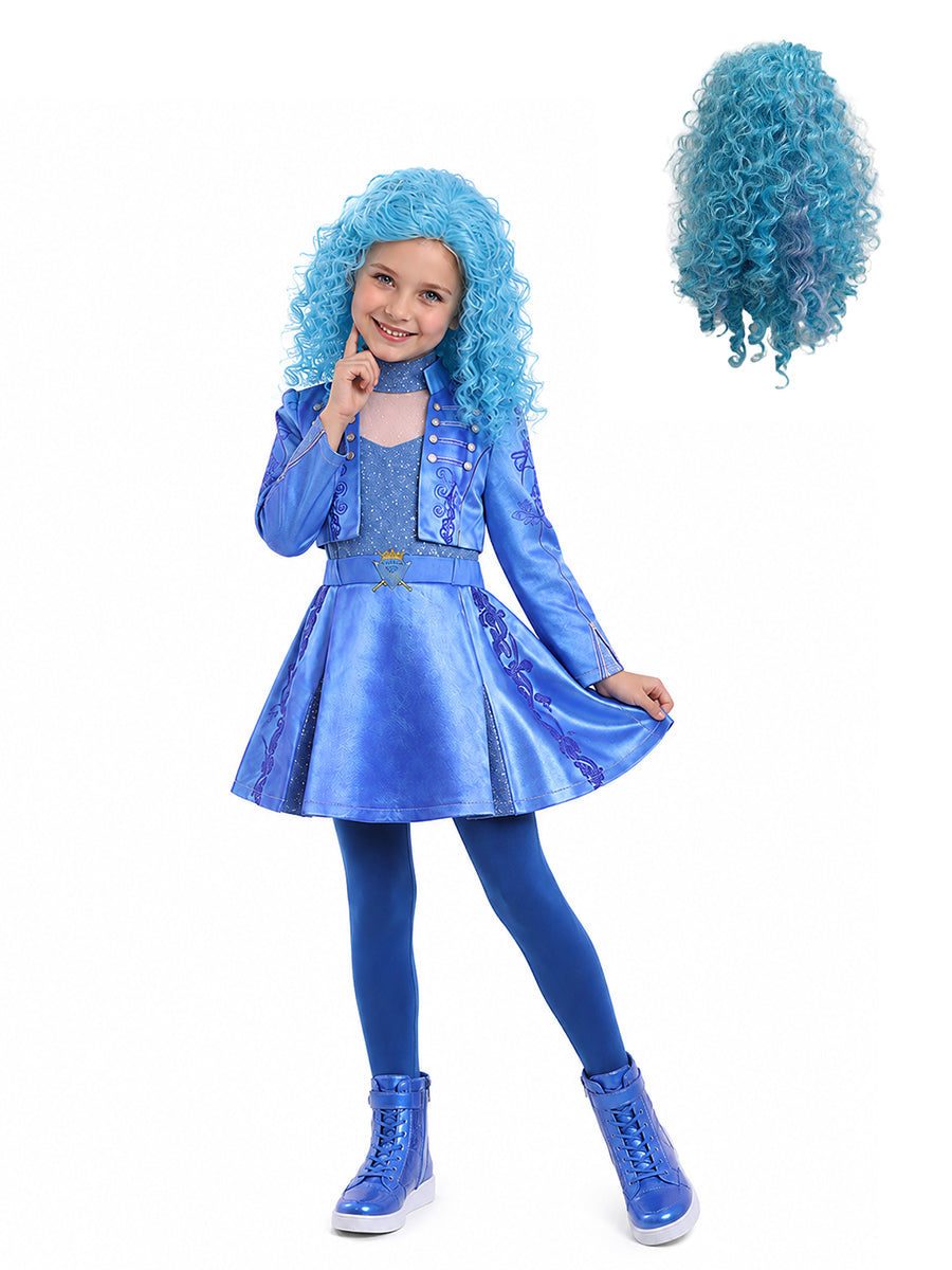 Girls Wonderland Princess Blue Battle Outfit