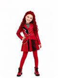 Kids Royal Heart Wonderland Princess Red Cosplay Costume