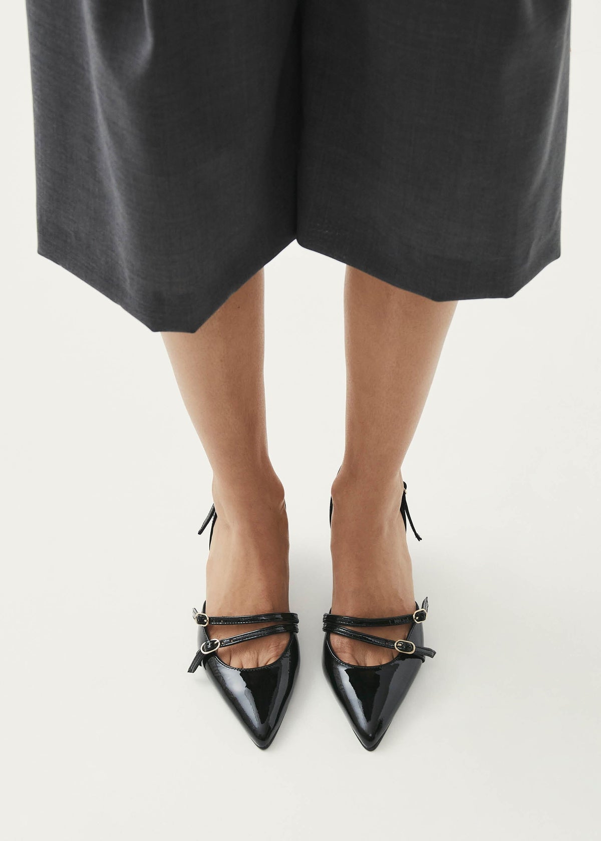Joelle Black Patent Leather Pumps
