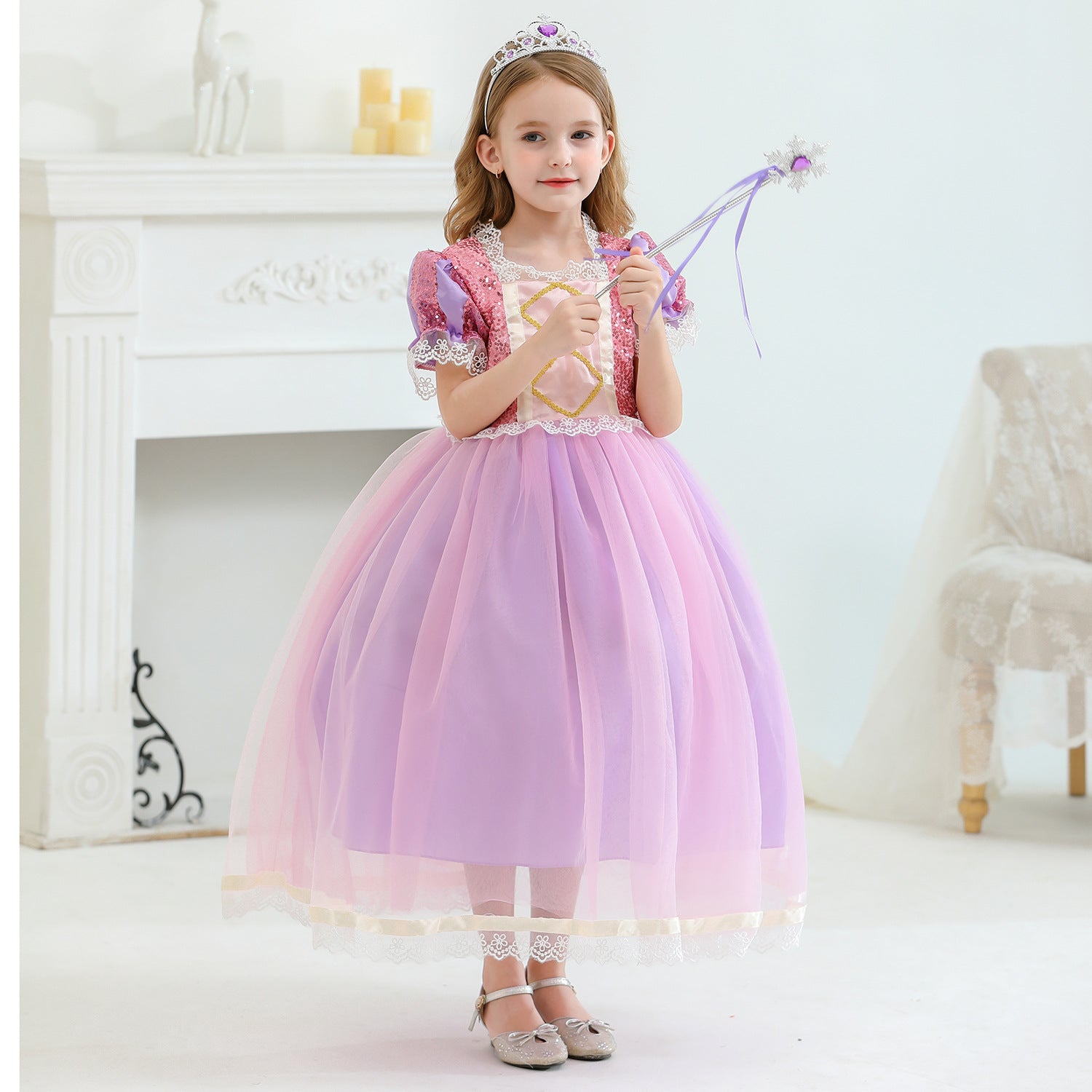 New Princess Girl Sofia Costume Dresses For Cosplay Party Holiday Birthday