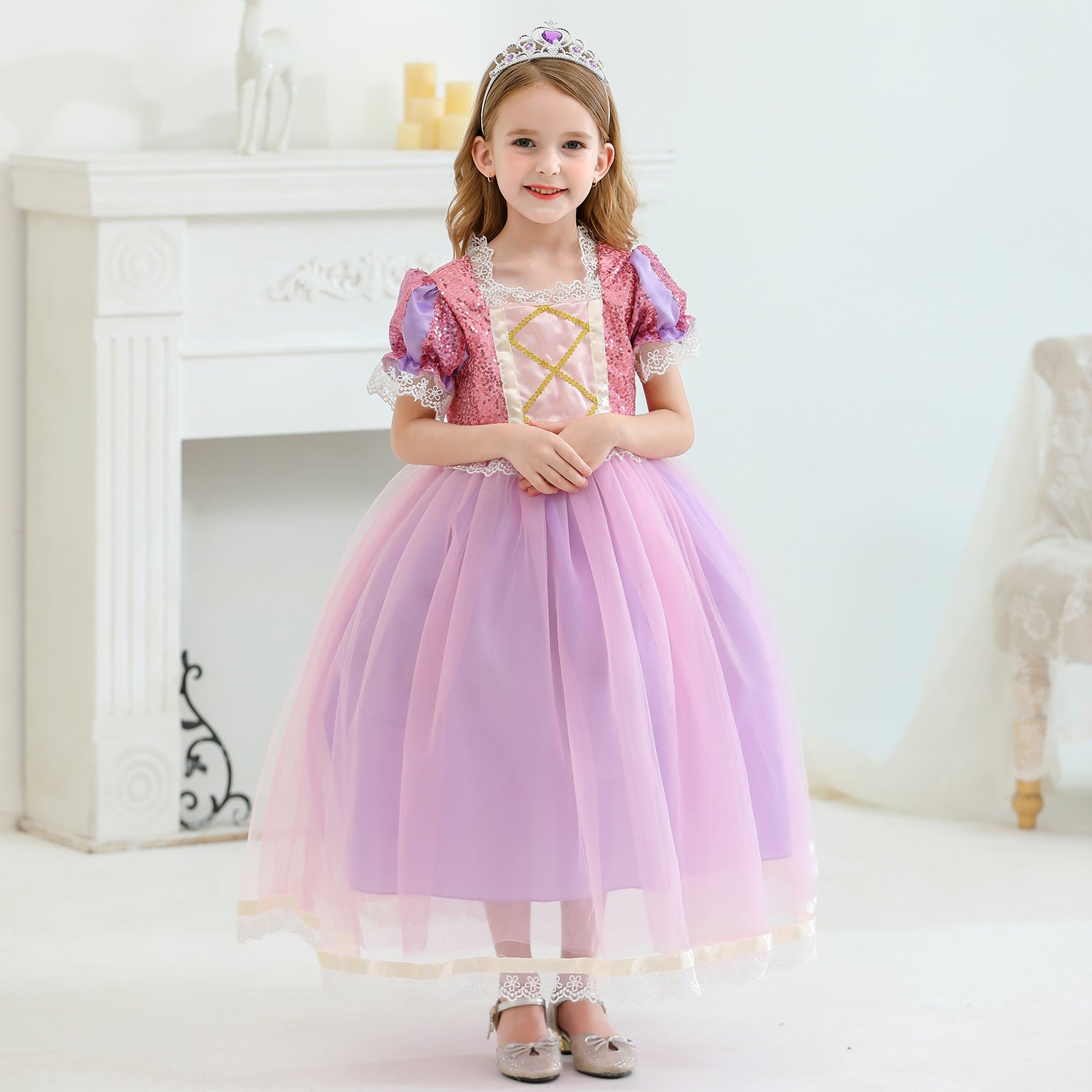 New Princess Girl Sofia Costume Dresses For Cosplay Party Holiday Birthday