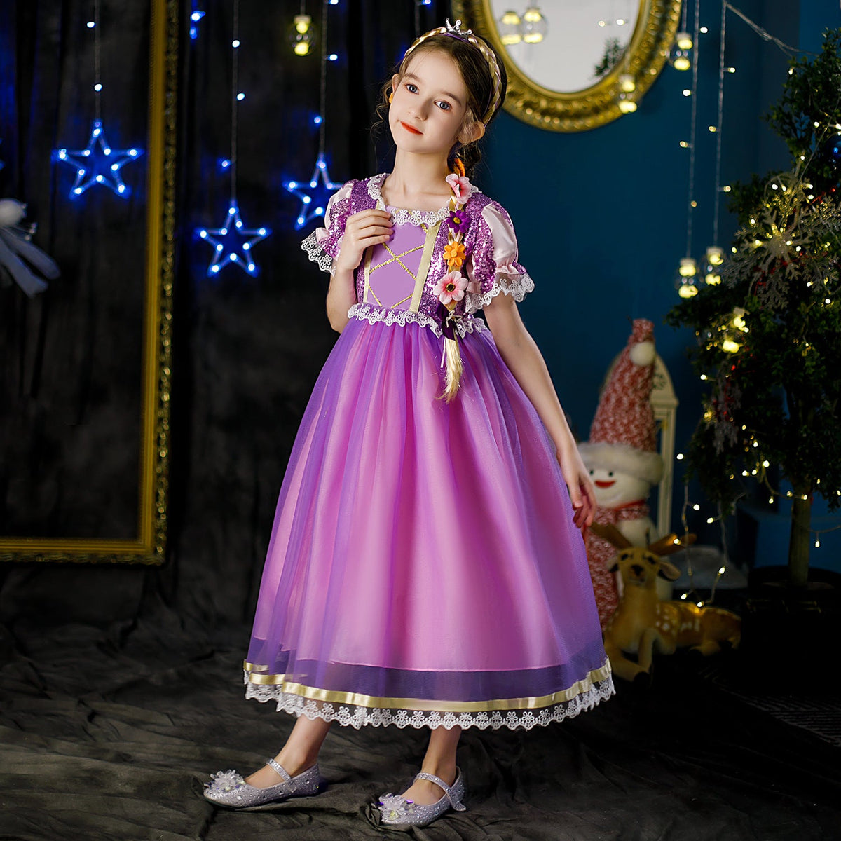 New Princess Girl Sofia Costume Dresses For Cosplay Party Holiday Birthday