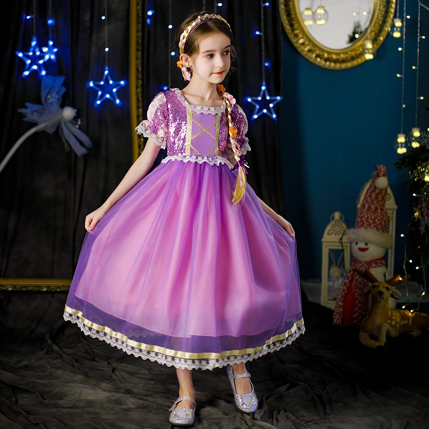 New Princess Girl Sofia Costume Dresses For Cosplay Party Holiday Birthday