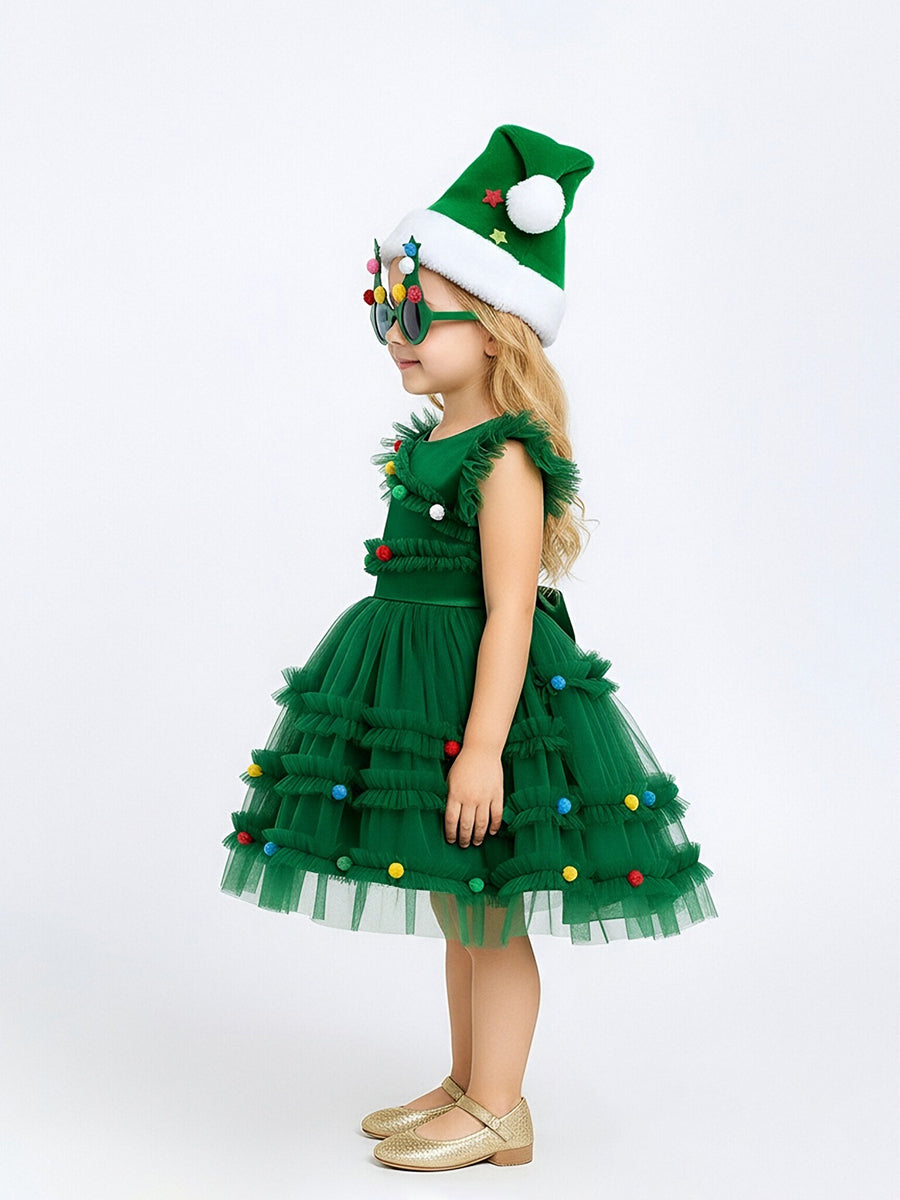 Kids Christmas Tree Tutu Costume