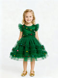Kids Christmas Tree Tutu Costume