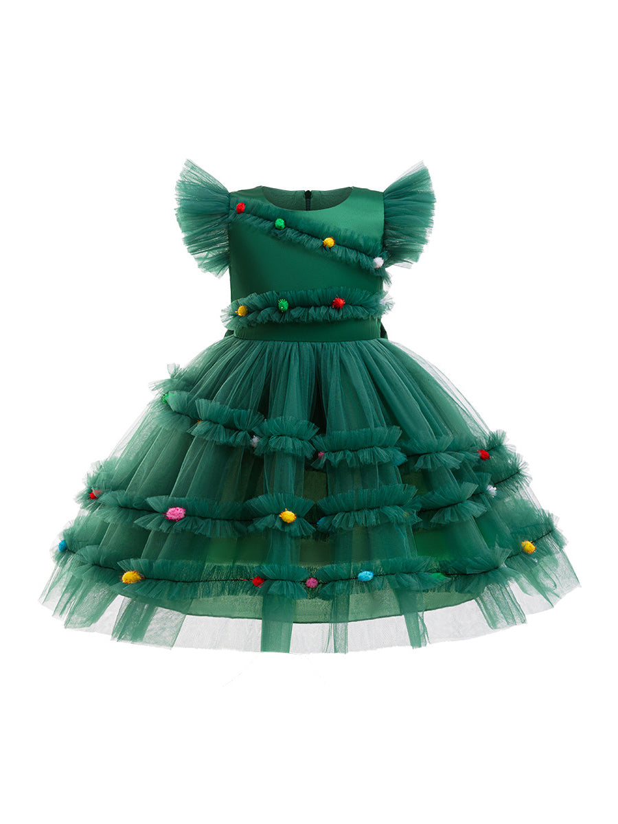 Kids Christmas Tree Tutu Costume