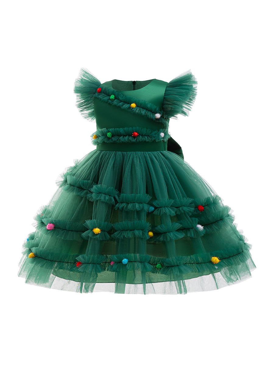 Kids Christmas Tree Tutu Costume