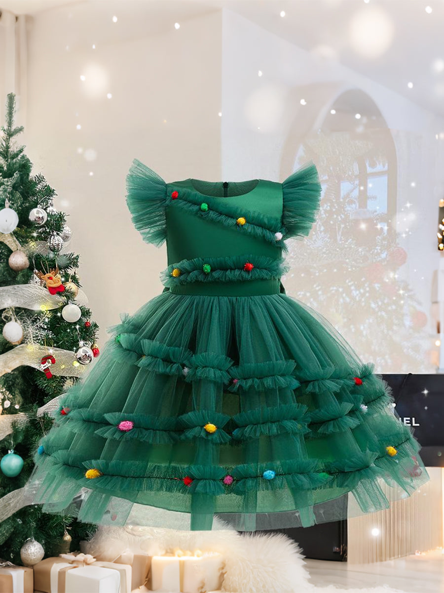 Kids Christmas Tree Tutu Costume