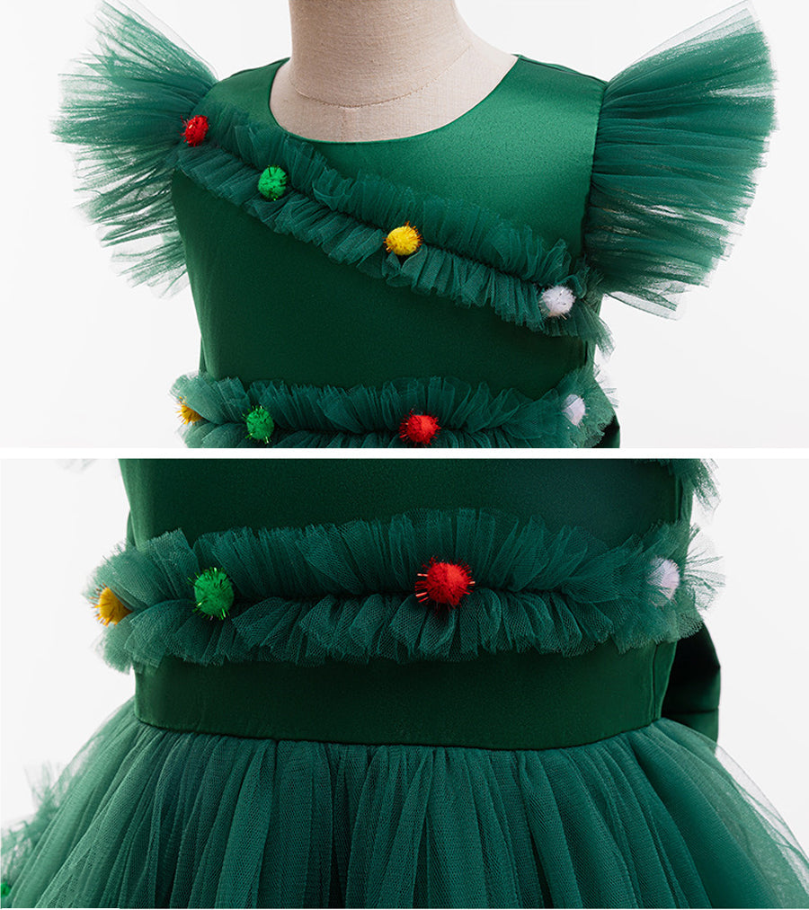 Kids Christmas Tree Tutu Costume