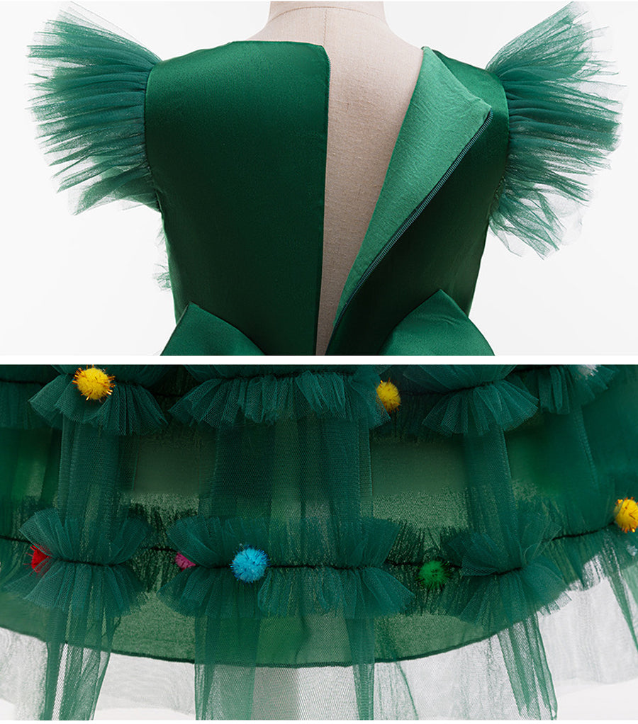Kids Christmas Tree Tutu Costume