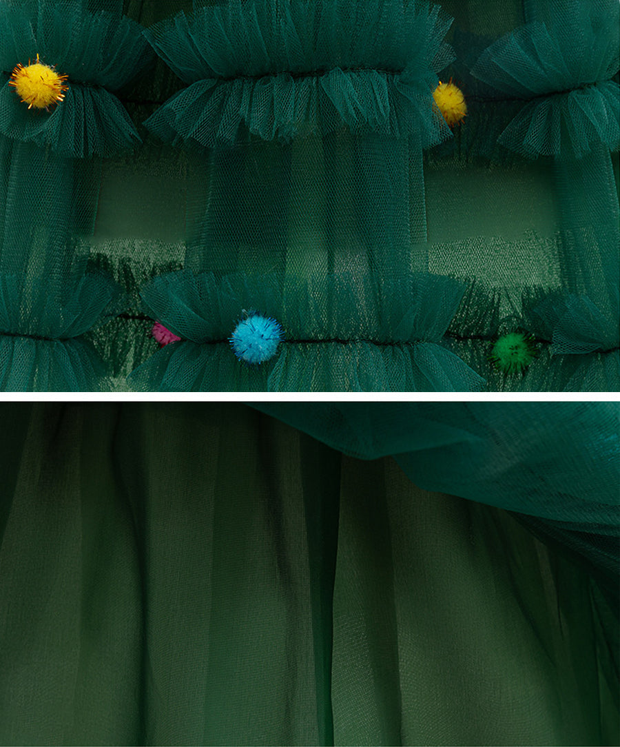 Kids Christmas Tree Tutu Costume