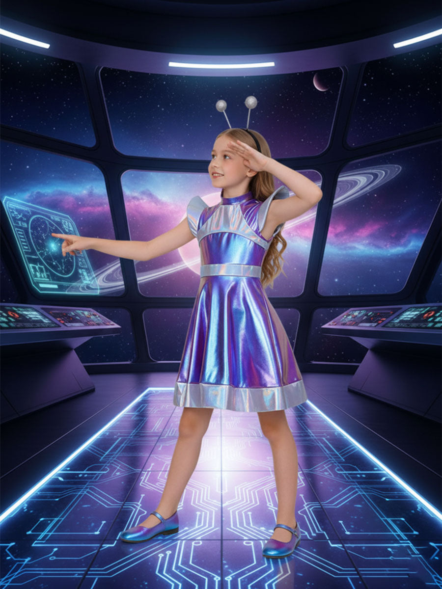 Kids Holographic Alien Costume