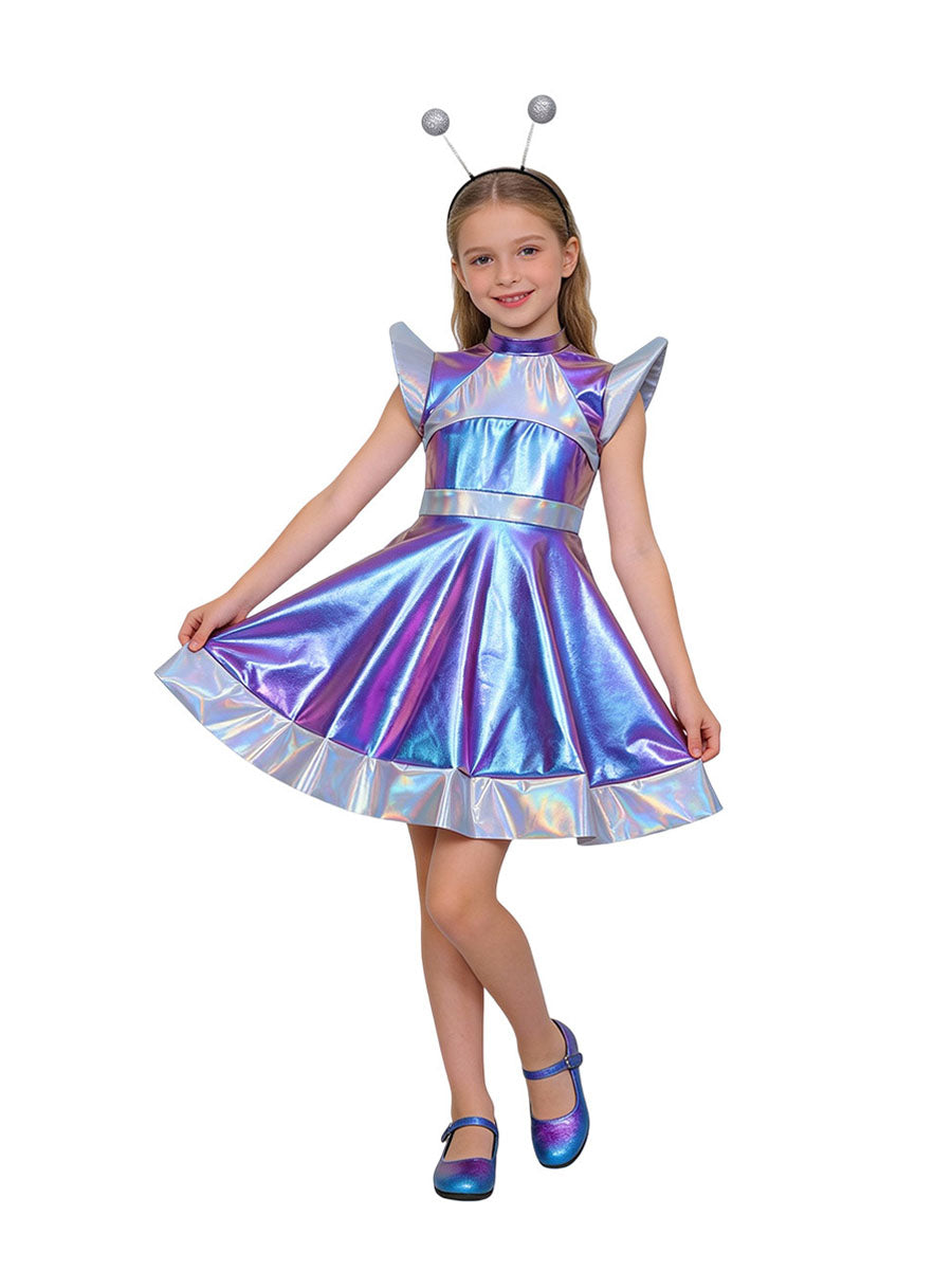 Kids Holographic Alien Costume