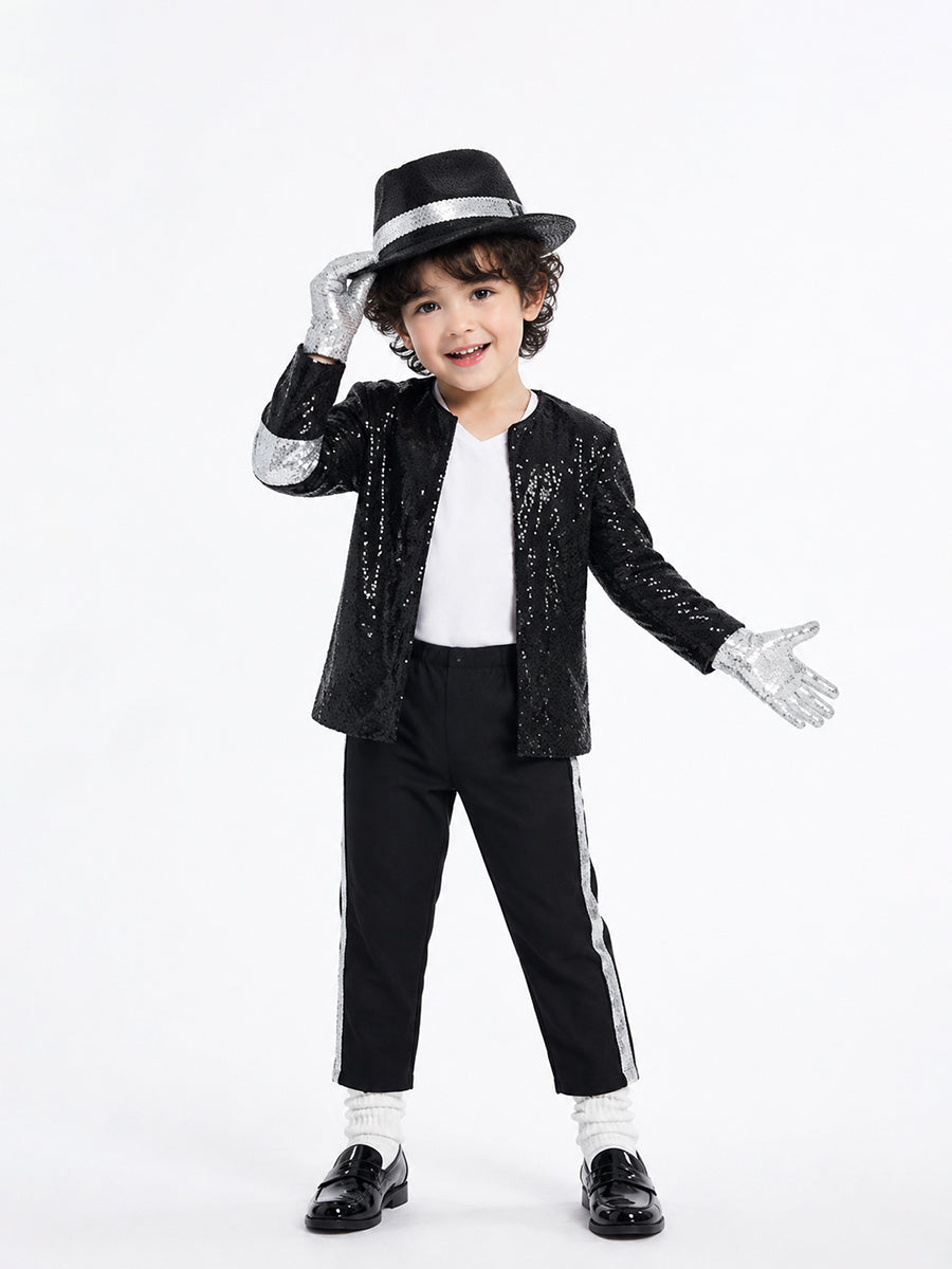 80s Kids Sequin Pop Star Performance Set