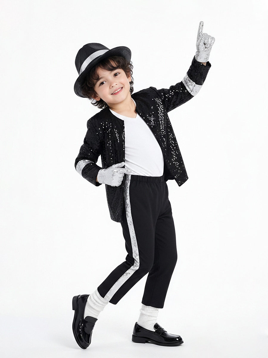 80s Kids Sequin Pop Star Performance Set