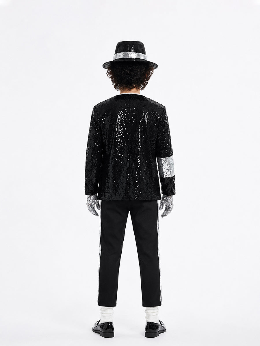 80s Kids Sequin Pop Star Performance Set