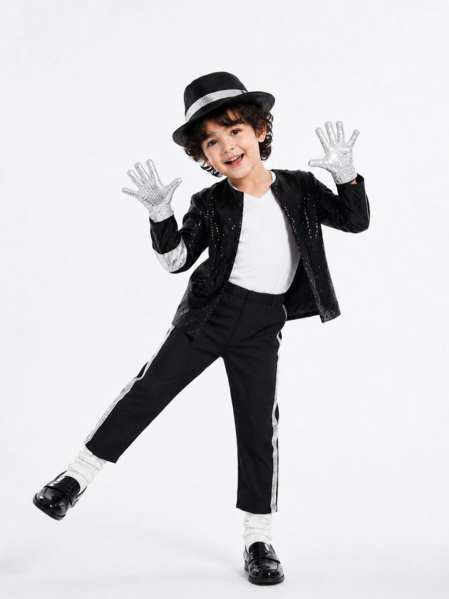 80s Kids Sequin Pop Star Performance Set