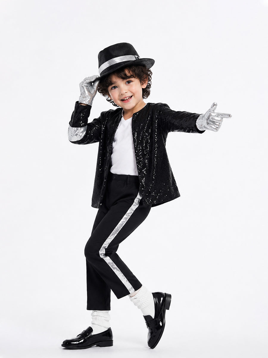 80s Kids Sequin Pop Star Performance Set