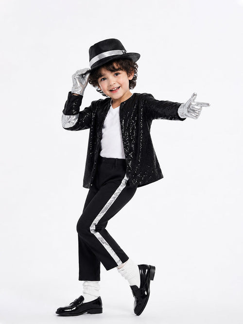 80s Kids Sequin Pop Star Performance Set
