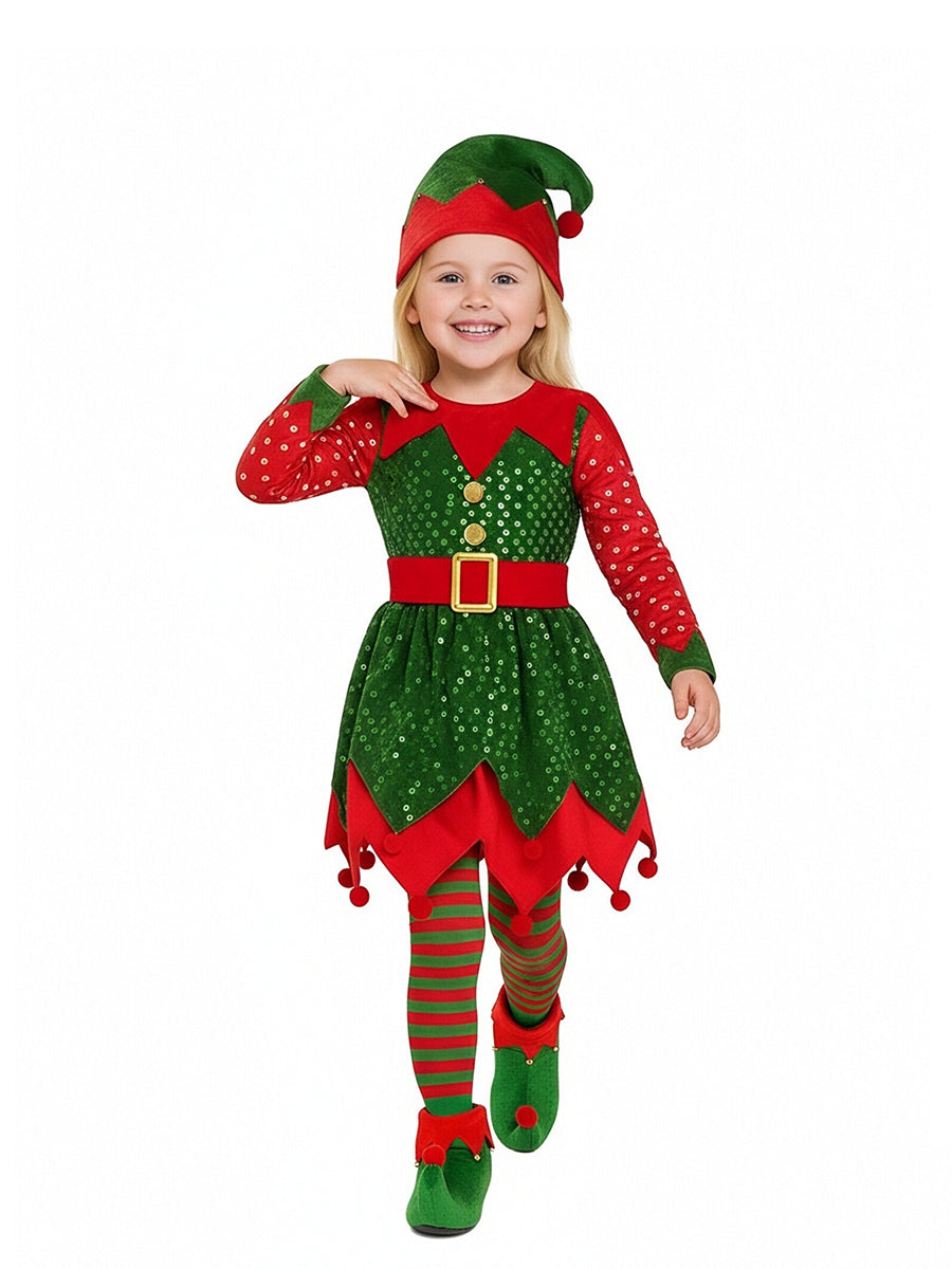 Kids Santa’s Helper Sequin Costume
