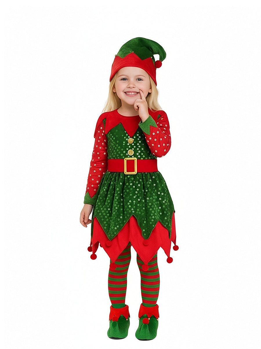 Kids Santa’s Helper Sequin Costume