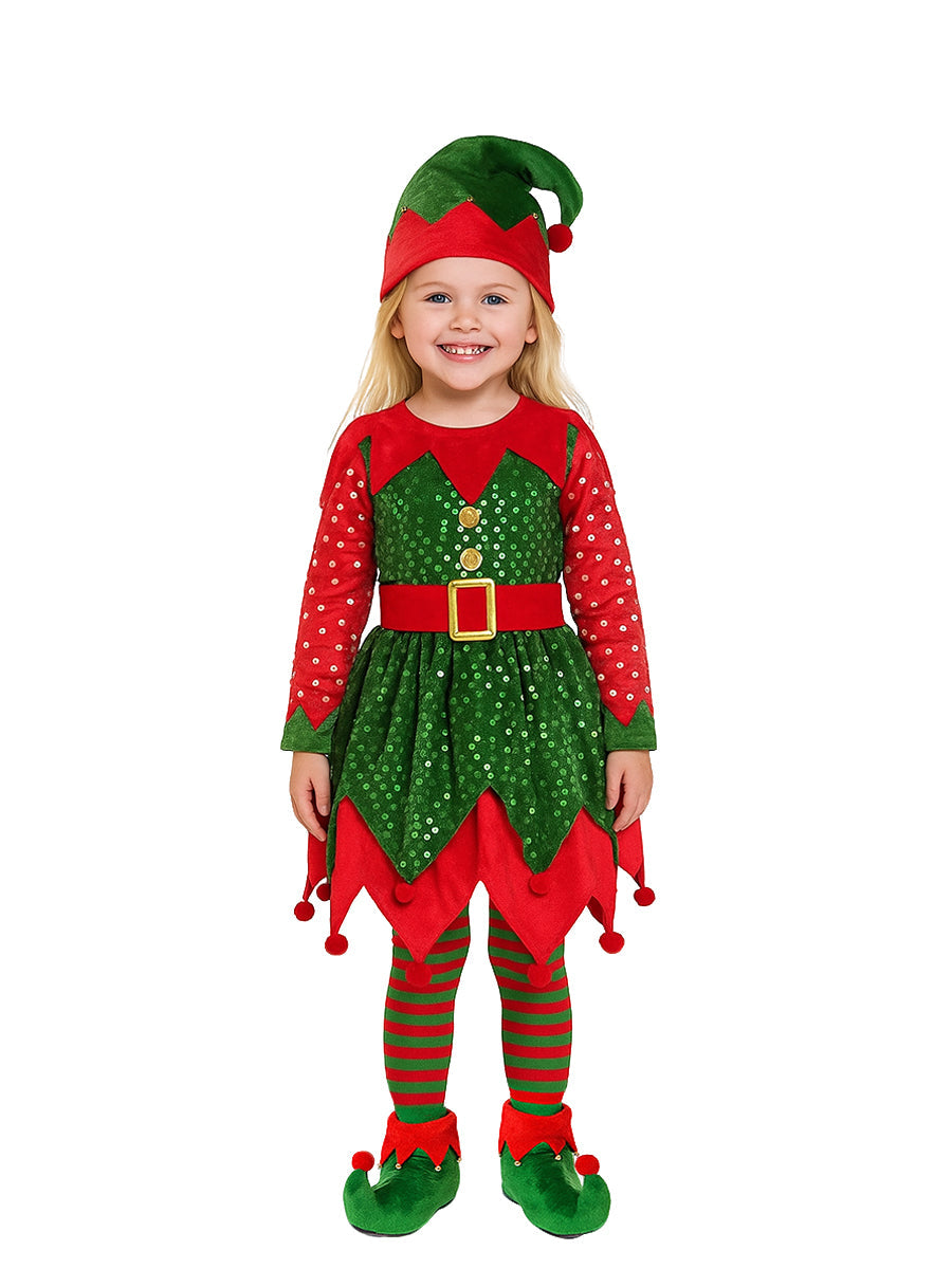 Kids Santa’s Helper Sequin Costume