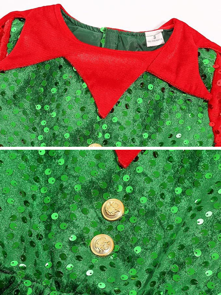 Kids Santa’s Helper Sequin Costume