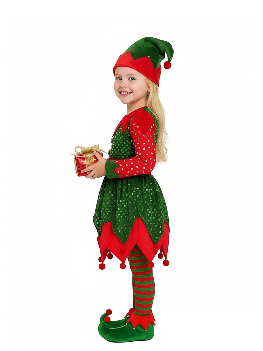 Kids Santa’s Helper Sequin Costume