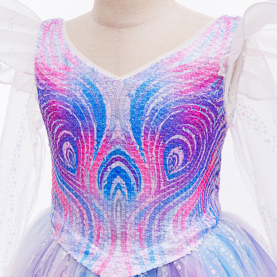 Kids Purple Sparkly Tulle Princess Costume