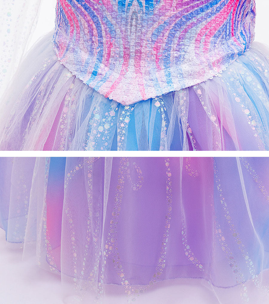 Kids Purple Sparkly Tulle Princess Costume