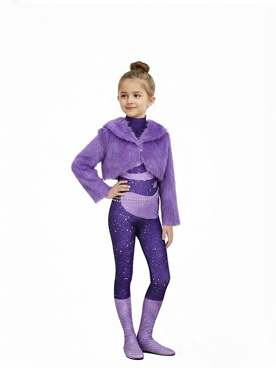 Purple Pop Star Stage Costume