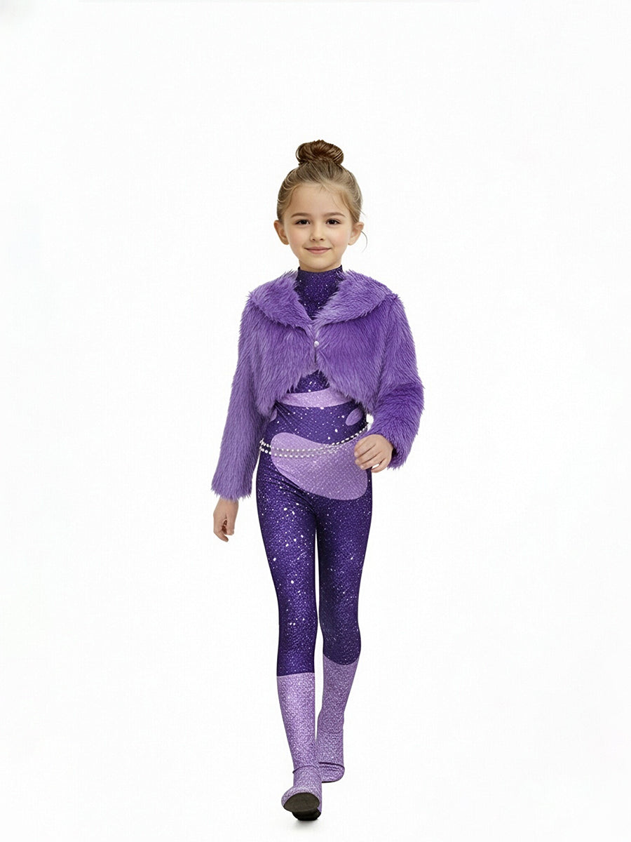 Purple Pop Star Stage Costume