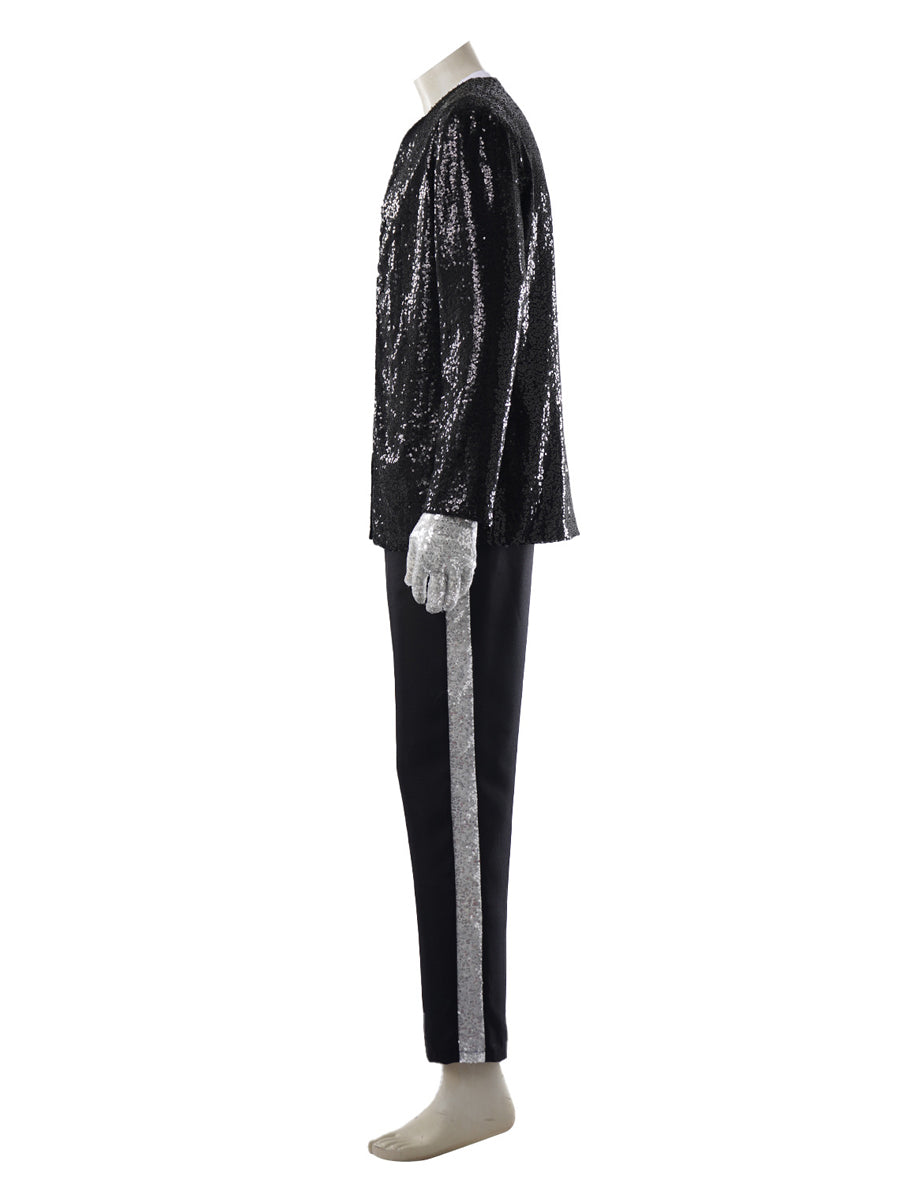 80s Adults Sequin Pop Star Performance Set