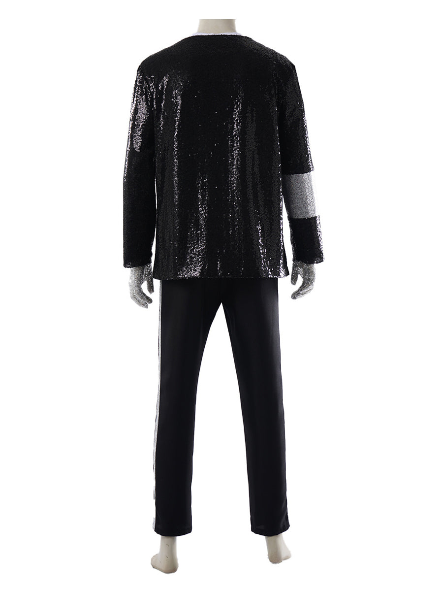 80s Adults Sequin Pop Star Performance Set