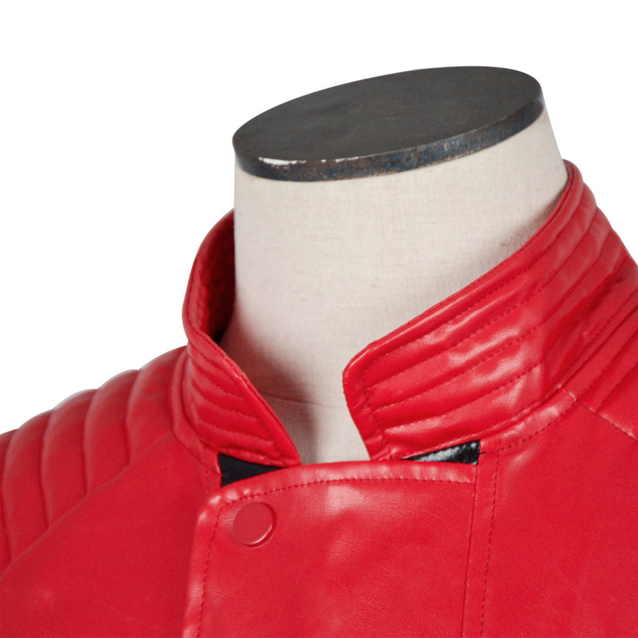 80s Retro Red Biker Jacket Costume