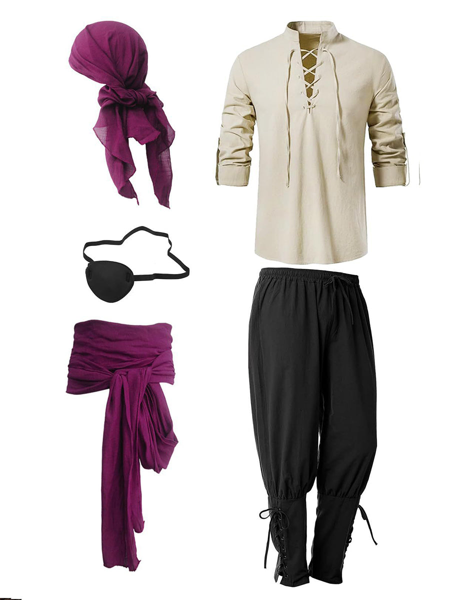 Men's Medieval Pirate Costume Set
