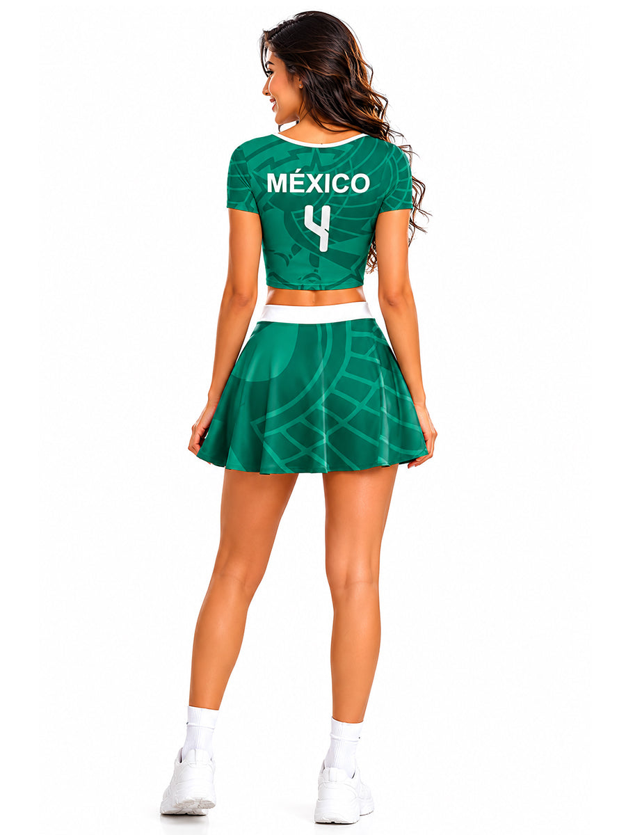 Mexico Soccer Cheerleader Costume