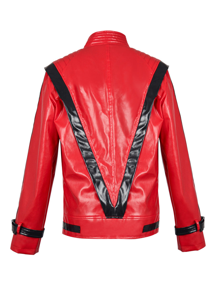 80s Retro Red Biker Jacket Costume