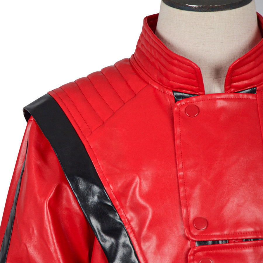 80s Retro Red Biker Jacket Costume