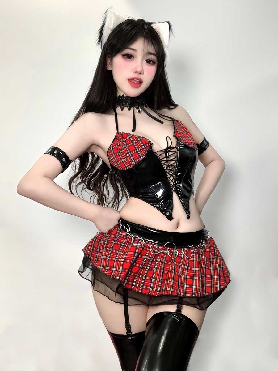 Anime Misa Plaid Outfit